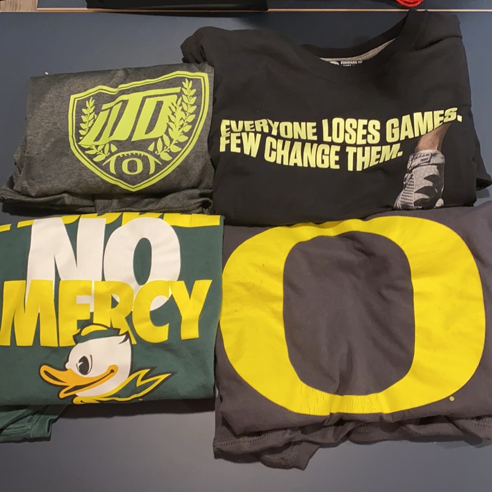 Nike Bundle of 4 Oregon Ducks Short Sleeve T-Shirts Sizes 2XL & 3XL